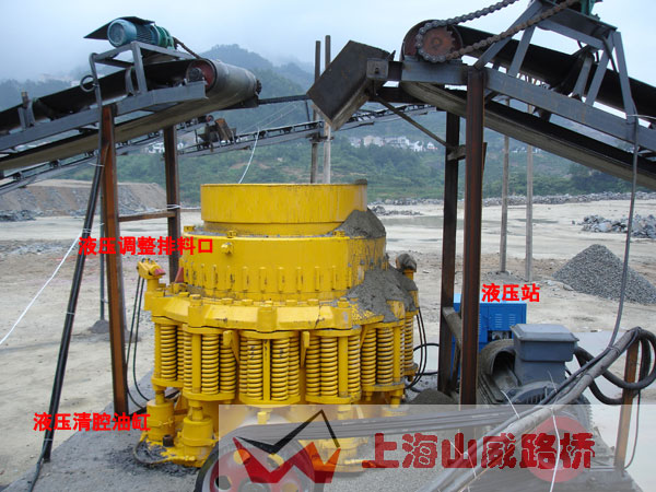 SC復合圓錐破碎機液壓清腔、液壓調(diào)整排料口